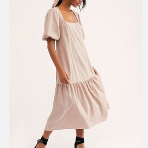 Free People Blush Pink Midi Dress